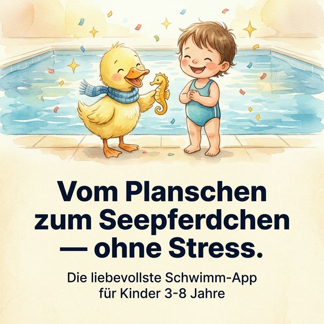 Kleine Flosse App — Hauptbildschirm mit Flosse